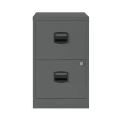 Bisley 2 Drawer Metal Filing Cabinet - Anthracite Grey