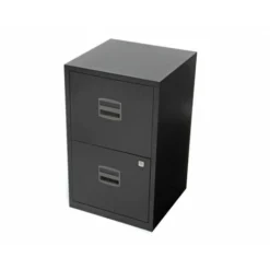Bisley 2 Drawer Metal Filing Cabinet - Black