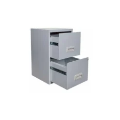 Pierre Henry 2 Drawer Maxi Tall Filing Cabinet - Silver