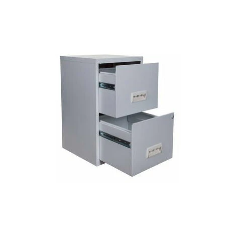 Pierre Henry 2 Drawer Maxi Tall Filing Cabinet - Silver 1 Pierre Henry 2 Drawer Maxi Tall Filing Cabinet - Silver