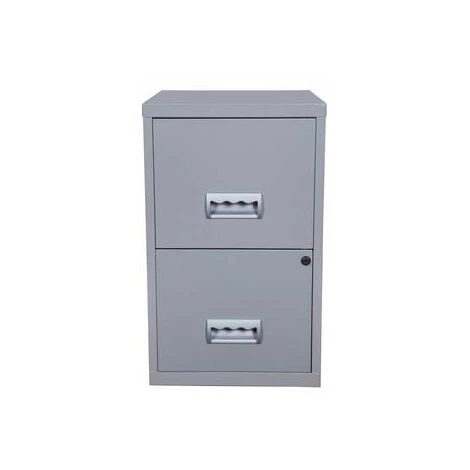 Pierre Henry 2 Drawer Maxi Tall Filing Cabinet - Silver 4 Pierre Henry 2 Drawer Maxi Tall Filing Cabinet - Silver - Image 4