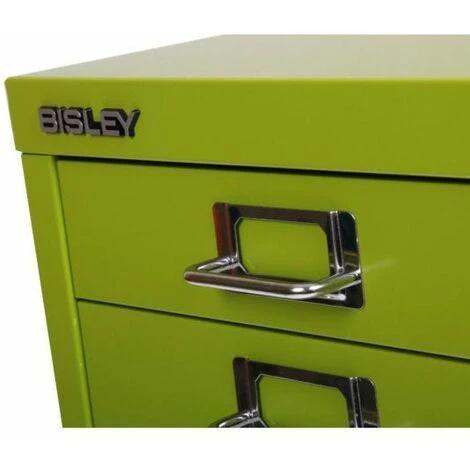 Bisley 5 Drawer Filing Cabinet - Green 2 Bisley 5 Drawer Filing Cabinet - Green - Image 2