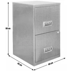 Pierre Henry 2 Drawer Maxi Tall Filing Cabinet - Black -Office Furniture Store 86764682 5