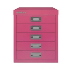 Bisley 5 Drawer Filing Cabinet - Fuchsia