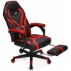 Ergonomic Gaming Chair Adjustable Reclining Computer Chair Retractable Footrest