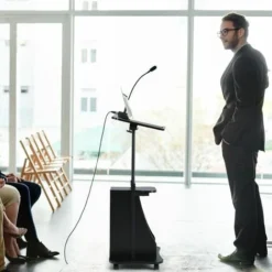 Mobile Laptop Table Height Adjustable Sit Stand Computer Desk Presentation Cart -Office Furniture Store 87493179 4