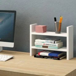 Meric Desktop Organizer Shelf - White