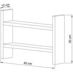 Meric Desktop Organizer Shelf - White -Office Furniture Store 87495447 5