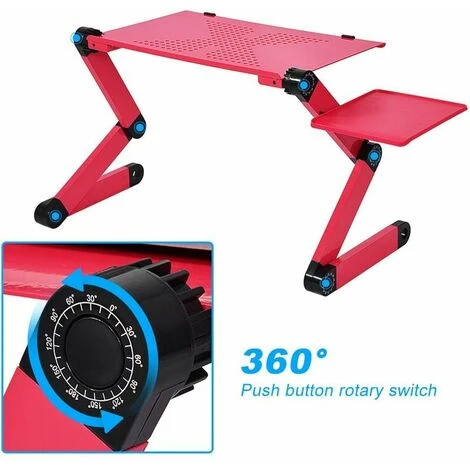 Laptop Table Top With Mouse Holder, Sofa Bed (Red) 4 Laptop Table Top With Mouse Holder, Sofa Bed (Red) - Image 4