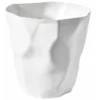 Office Trash Can, Environmental Protection Irregular Bedroom Office Plastic Trash Can (White)
