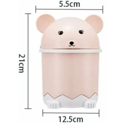 Mini Paper Basket Rolling Type Desktop Cover Waste Bins Trash Can Bucket Kitchen Living Room Waste Bins -Office Furniture Store 87641703 2