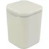 Mini Trash Can With Lid, Push Button, Waste Bin, Office Waste Bin, Small Trash CanWhite