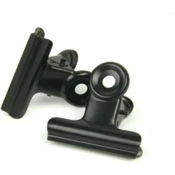 GDRHVFD Black Bulldog Small Clips, 30 Inch Pack 1 Metal Hinge Clips Folder Paper Money Binder Clamps (Black, 22mm)