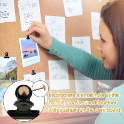 GDRHVFD Black Bulldog Small Clips, 30 Inch Pack 1 Metal Hinge Clips Folder Paper Money Binder Clamps (Black, 22mm) -Office Furniture Store 88106858 4