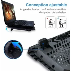 GDRHVFD C302 10-15.6 Laptop Cooling Pad Ultra Slim Portable 2 Big Quiet 1300 RPM Fans With Built-in USB Line Simple And Easy To Use -Office Furniture Store 88107329 3