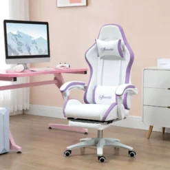 Vinsetto Racing Style Gaming Chair With Reclining Function Footrest Purple -Office Furniture Store 88512334 3