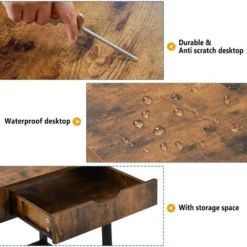 Computer Desk Dressing Table With 2 Drawers Work Table Home Office Table Industrial -Office Furniture Store 90520439 3