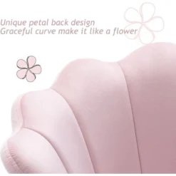 Velvet Office Chair Swivel Desk Chair Height Adjustable Task Chair For Home Office, Velvet, Light Pink -Office Furniture Store 91014533 4