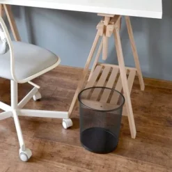 19L Mesh Metal Bin Black Wire Mesh Waste Paper Basket Round Wastebasket 8 19L Mesh Metal Bin Black Wire Mesh Waste Paper Basket Round Wastebasket -Office Furniture Store 91891697 4