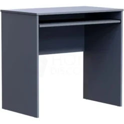Huby Computer Desk Compact PC Workstation Shelves Storage Home Office Table, Grey -Office Furniture Store 91948273 5