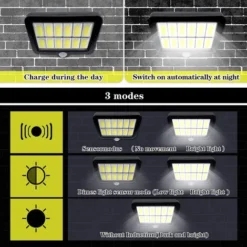 Solar PIR Motion Sensor Outdoor Yard Flood Lights Split COB LED Wall Street Lamp -Office Furniture Store 92892782 3