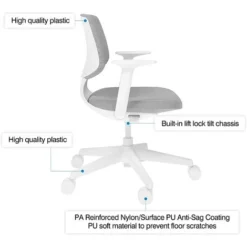 SANODESK Office Chair Desk Chair Ergonomic Office Chair Student Chair With Armrests And Lumbar Support 360° Swivel Executive Chair For Home Office SC03G 9 SANODESK Office Chair Desk Chair Ergonomic Office Chair Student Chair With Armrests And Lumbar Support 360° Swivel Executive Chair For Home Office SC03G -Office Furniture Store 93423768 5