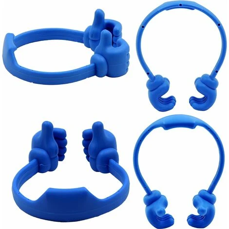 FlkwoH Universal Flexible Thumb Smartphone Stand Holder - Blue 4 FlkwoH Universal Flexible Thumb Smartphone Stand Holder - Blue - Image 4