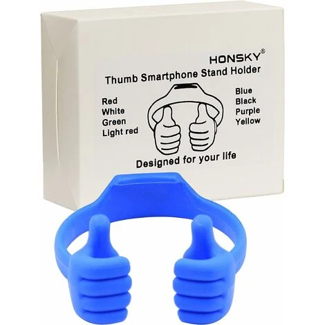 FlkwoH Universal Flexible Thumb Smartphone Stand Holder - Blue 5 FlkwoH Universal Flexible Thumb Smartphone Stand Holder - Blue - Image 5