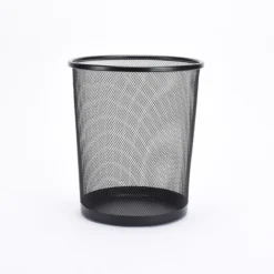 1 PC Wire Mesh Trash Can - Lightweight And Stylish - Ideal Trash Can For Home And Office - (Black)