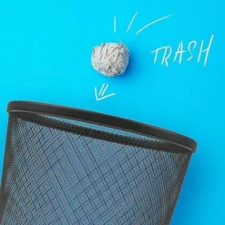 Wire Mesh Trash Bin - Lightweight And Stylish - Ideal Bin For Home And Office - (Black) 7 Wire Mesh Trash Bin - Lightweight And Stylish - Ideal Bin For Home And Office - (Black) -Office Furniture Store 93521533 3