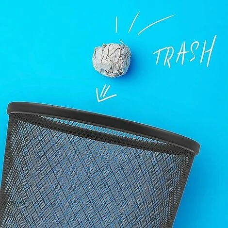 Wire Mesh Trash Bin - Lightweight And Stylish - Ideal Bin For Home And Office - (Black) 3 Wire Mesh Trash Bin - Lightweight And Stylish - Ideal Bin For Home And Office - (Black) - Image 3