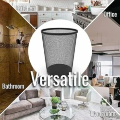 Wire Mesh Trash Bin - Lightweight And Stylish - Ideal Bin For Home And Office - (Black) 9 Wire Mesh Trash Bin - Lightweight And Stylish - Ideal Bin For Home And Office - (Black) -Office Furniture Store 93521533 5