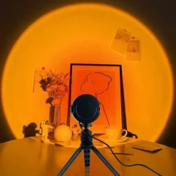 Sunset Lamp, Sunset Projection Lamp Sunset Lamp, Sunset Projection Lamp 3 Colors, Rainbow Projection Lamp, 180° Rotation Romantic Visual Mood Lamp Lighting Bedroom Decor