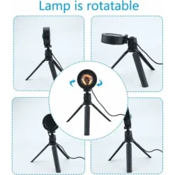 Sunset Lamp, Sunset Projection Lamp Sunset Lamp, Sunset Projection Lamp 3 Colors, Rainbow Projection Lamp, 180° Rotation Romantic Visual Mood Lamp Lighting Bedroom Decor -Office Furniture Store 94518203 4