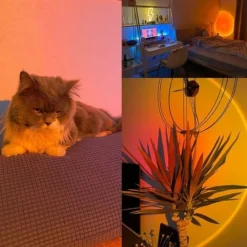 Sunset Lamp, Sunset Projection Lamp Sunset Lamp, Sunset Projection Lamp 3 Colors, Rainbow Projection Lamp, 180° Rotation Romantic Visual Mood Lamp Lighting Bedroom Decor -Office Furniture Store 94518203 5