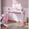 Girls Gaming Desk Pink Racing Computer Workstation Kids Home Office Study Table