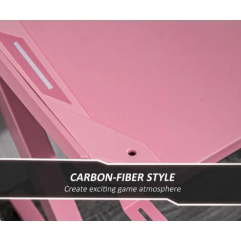 Girls Gaming Desk Pink Racing Computer Workstation Kids Home Office Study Table 3 Girls Gaming Desk Pink Racing Computer Workstation Kids Home Office Study Table - Image 3