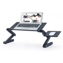 Fitprobo Laptop Stand Bed Table Black Portable Adjustable Tablet Stand Aluminum Folding Laptop Stand