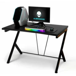 Gaming Desk Computer Workstation W/ Arc Desktop & Iron Frame Home Office