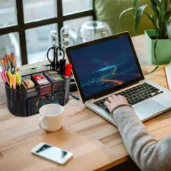 Desktop Storage Box Iron Grid Large Capacity Home Office Student Stationery Multi-function Pen Holder Black Iron Storage Box 8 Desktop Storage Box Iron Grid Large Capacity Home Office Student Stationery Multi-function Pen Holder Black Iron Storage Box -Office Furniture Store 96869179 4