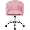 Yaheetech Rolling Desk Chair Office Chair For Home/Office, Simple Pink