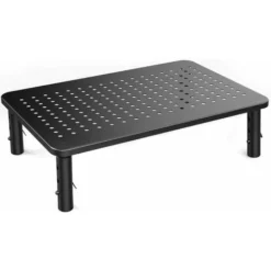 HUANUO Monitor Stand - 3 Height Adjustable Ergonomic Laptop Stand With Mesh Platform For Laptop, Computer, IMac, PC, Printer Up To 20 Kg