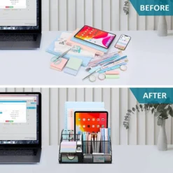 Iron Stationery Storage Rack, Desktop Pen And Paper Storage Rack -Office Furniture Store 97458517 4