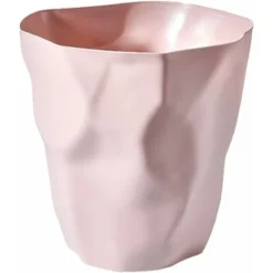 Office Trash Can/Waste Bin/Bedroom Trash Can, Eco-Friendly Irregular Bedroom Office Plastic Waste Bin Trash Can, For Office, Bedroom (Pink)
