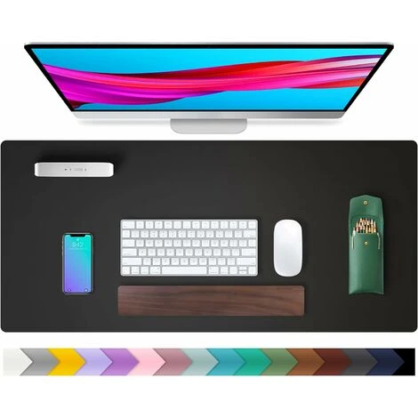 Desk Mat, PU Leather Desk Mat, Mouse Pad, Non-Slip Desk Protector, Waterproof Desk Pad For Office And Home (80cm X 40cm, Black) 1 Desk Mat, PU Leather Desk Mat, Mouse Pad, Non-Slip Desk Protector, Waterproof Desk Pad For Office And Home (80cm X 40cm, Black)