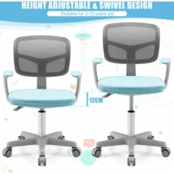 360-Degree Swivel Kids Studying Chair W/ Armrests Height Adjustable -Office Furniture Store 97820722 3