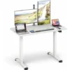 Electric Height Adjustable Standing Desk Sit To Stand Computer Workstation Table