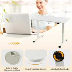 Electric Height Adjustable Standing Desk Sit To Stand Computer Workstation Table -Office Furniture Store 97853559 3