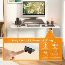 Electric Height Adjustable Standing Desk Sit To Stand Computer Workstation Table -Office Furniture Store 97853559 5