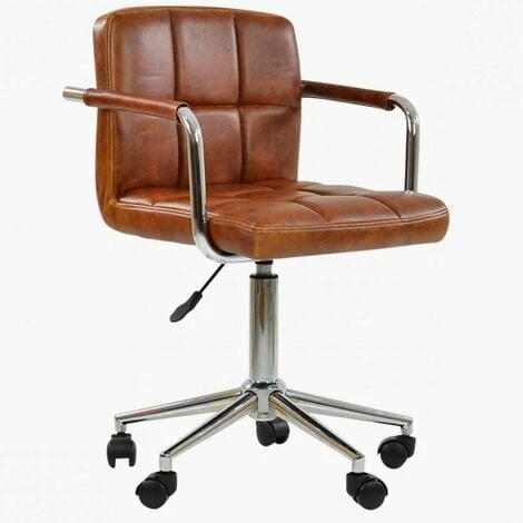 Bahama Small Office Chair Vintage Tan Brown 3 Bahama Small Office Chair Vintage Tan Brown - Image 3